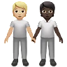 People Holding Hands: Medium-Light Skin Tone, Dark Skin Tone Emoji 🧑🏼‍🤝‍🧑🏿 image - Apple style