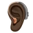 Ear With Hearing Aid: Dark Skin Tone