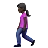 Woman Walking: Dark Skin Tone