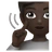 Deaf Person: Dark Skin Tone