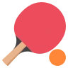 Tenis de mesa paleta y pelota Emoji 🏓 image - EmojiTwo style