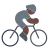 Person Biking: Dark Skin Tone