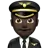 Man Pilot: Dark Skin Tone