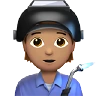 Factory Worker: Medium Skin Tone Emoji 🧑🏽‍🏭 image - Apple style