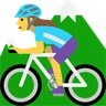 Woman Mountain Biking Emoji 🚵‍♀️ image - Skype style
