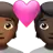 Couple With Heart: Person, Person, Medium-Dark Skin Tone, Dark Skin Tone