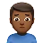 Man Frowning: Medium-Dark Skin Tone