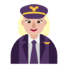 Woman Pilot: Medium-Light Skin Tone Emoji 👩🏼‍✈️ image - Microsoft Classic 2D style
