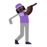 Woman Golfing: Dark Skin Tone Emoji 🏌🏿‍♀️ image - Microsoft Classic 2D style