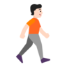 Person Walking Facing Right: Light Skin Tone Emoji 🚶🏻‍➡️ image - Microsoft Classic 2D style