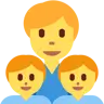 Family: Man, Boy, Boy Emoji 👨‍👦‍👦 image - Twitter / X (Twemoji) style