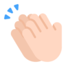 Clapping Hands: Light Skin Tone Emoji 👏🏻 image - Microsoft Classic 2D style