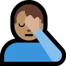Man Facepalming: Medium Skin Tone Emoji 🤦🏽‍♂️ image - Microsoft Windows 10 Segoe UI Emoji style