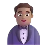 Man In Tuxedo: Medium Skin Tone Emoji 🤵🏽‍♂️ image - Microsoft 3D Fluent style
