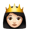 Princess: Light Skin Tone Emoji 👸🏻 image - Apple style