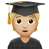 Student: Medium-Light Skin Tone Emoji 🧑🏼‍🎓 image - Apple style