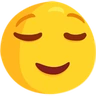 Эмодзи Расслабленной лицо 😌 image - Facebook Messenger (2016) style