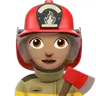 Woman Firefighter: Medium Skin Tone Emoji 👩🏽‍🚒 image - Apple style
