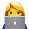 Woman Technologist Emoji 👩‍💻 image - Apple style