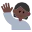 Person Raising Hand: Dark Skin Tone