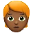 Person: Medium-Dark Skin Tone, Red Hair