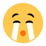 Rosto alto de choro Emoji 😭 image - Tossface style