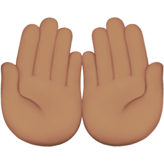Palms Up Together: Medium Skin Tone