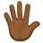 Hand With Fingers Splayed: Medium-Dark Skin Tone