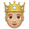 Prince: Medium-Light Skin Tone Emoji 🤴🏼 image - WhatsApp style