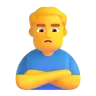 Man Pouting Emoji 🙎‍♂️ image - Microsoft 3D Fluent style