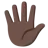 Hand With Fingers Splayed: Dark Skin Tone