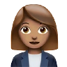 Woman Office Worker: Medium Skin Tone Emoji 👩🏽‍💼 image - Apple style
