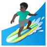 Man Surfing: Dark Skin Tone Emoji 🏄🏿‍♂️ image - Google Noto Color style