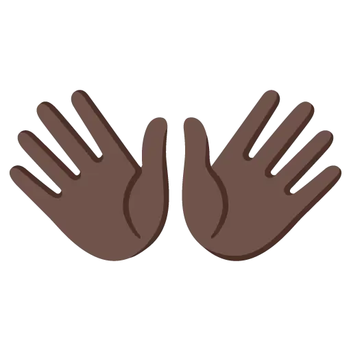 ππΏ - Open Hands: Dark Skin Tone Emoji meaning, copy and paste emoticon ...