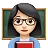 Woman Teacher: Light Skin Tone
