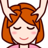 Person Getting Massage: Light Skin Tone Emoji 💆🏻 image - Emojidex style