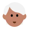 Person: Medium Skin Tone, White Hair Emoji 🧑🏽‍🦳 image - Tossface style