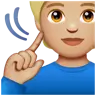 Deaf Person: Medium-Light Skin Tone Emoji 🧏🏼 image - WhatsApp style