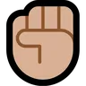 Raised Fist: Medium-Light Skin Tone Emoji ✊🏼 image - Microsoft Windows 10 Segoe UI Emoji style