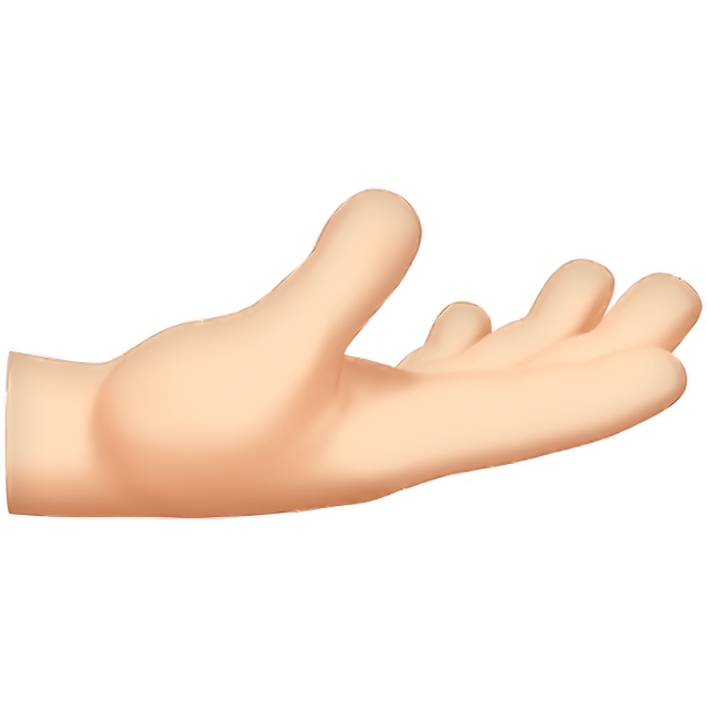 Palm Up Hand: Light Skin Tone