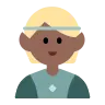 Elf: Medium-Dark Skin Tone Emoji 🧝🏾 image - Tossface style