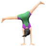 Woman Cartwheeling: Light Skin Tone Emoji 🤸🏻‍♀️ image - Apple style