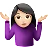 Woman Shrugging: Light Skin Tone