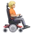 Person In Motorized Wheelchair Facing Right: Medium-Light Skin Tone