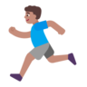 Man Running: Medium Skin Tone Emoji 🏃🏽‍♂️ image - Microsoft Classic 2D style