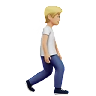 Person Walking Facing Right: Medium-Light Skin Tone Emoji 🚶🏼‍➡️ image - Apple style