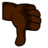 Thumbs Down: Dark Skin Tone