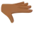 Palm Down Hand: Medium-Dark Skin Tone