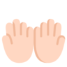 Palms Up Together: Light Skin Tone Emoji 🤲🏻 image - Microsoft Classic 2D style
