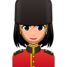 Woman Guard: Medium-Light Skin Tone Emoji 💂🏼‍♀️ image - Emojidex style
